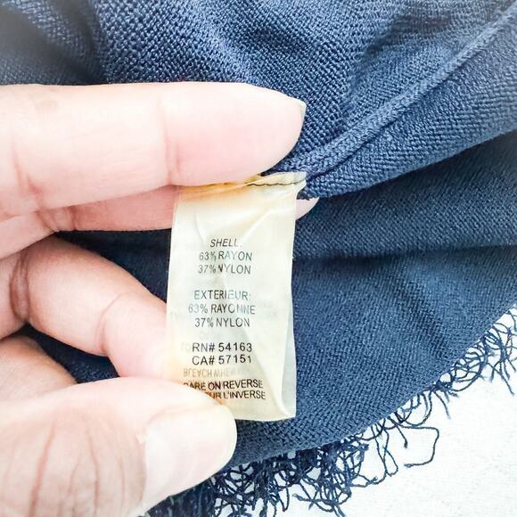 Ivanka Two Tiered Fringe Pencil Skirt Navy Size Small - Picture 5 of 6